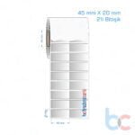 45x20 mm 2'li Bitişik Silvermat Etiket (Fiyatı)