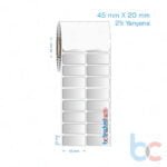 45x20 mm 2'li Yanyana Silvermat Etiket (Fiyatı)