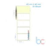 45x45 mm 2'li Bitişik Etiket (Kuşe, Vellum, Eko / Lamine Termal) Fiyatları