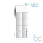 45x45 mm 2'li Bitişik Silvermat Etiket (Fiyatı)