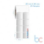 45x45 mm 2'li Yanyana Silvermat Etiket (Fiyatı)