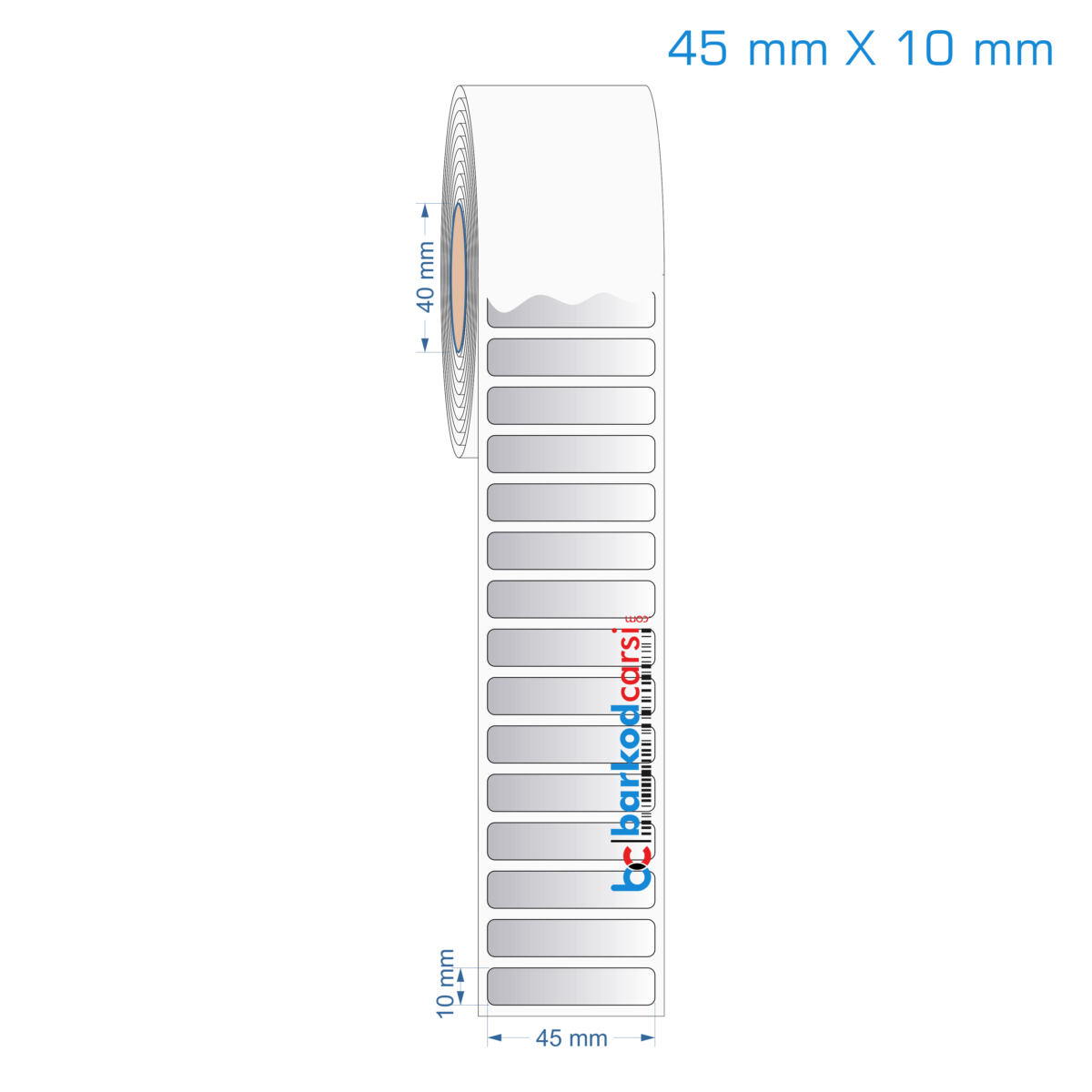 45X10 Mm Hazır Rulo Gri Alüminyum Renkli Silvermat Etiket 45X10 Mm Silvermat Etiket (Fiyatı)