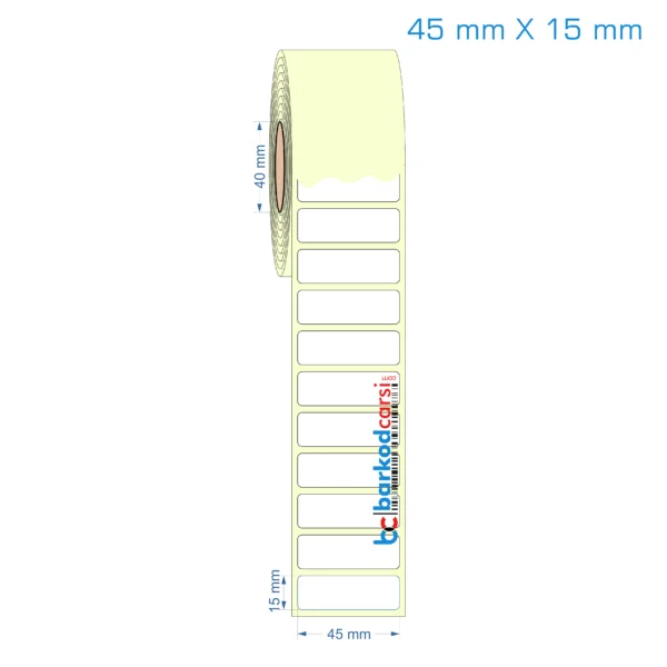 45x15 mm Etiket (Kuşe, Vellum, Eko / Lamine Termal) Fiyatları