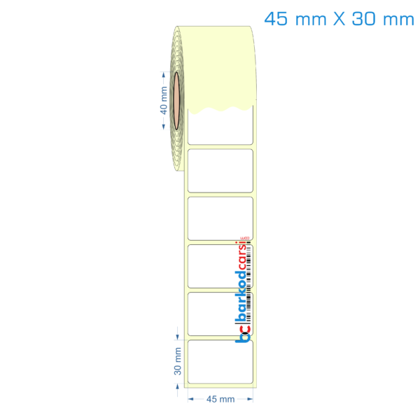 45x30 mm Etiket (Kuşe, Vellum, Eko / Lamine Termal) Fiyatları