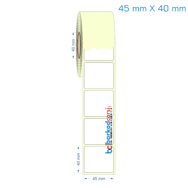 45x40 mm Etiket (Kuşe, Vellum, Eko / Lamine Termal) Fiyatları