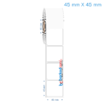 45x45 mm Opak / Mat PP, Fastyre Etiket (Fiyatları)