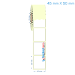 45x50 mm Etiket (Kuşe, Vellum, Eko / Lamine Termal) Fiyatları