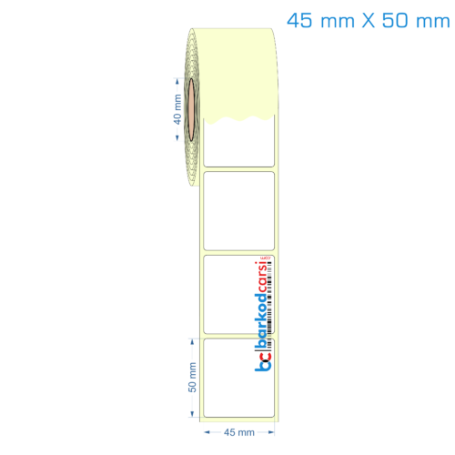 45x50 mm Etiket (Kuşe, Vellum, Eko / Lamine Termal) Fiyatları