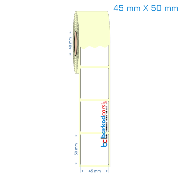 45x50 mm Etiket (Kuşe, Vellum, Eko / Lamine Termal) Fiyatları