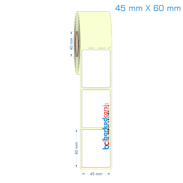 45x60 mm Etiket (Kuşe, Vellum, Eko / Lamine Termal) Fiyatları
