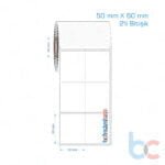 50x60 mm 2'li Bitişik Opak / Mat PP, Fastyre Etiket (Fiyatları)