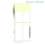 50x120 mm Etiket (Kuşe, Vellum, Eko / Lamine Termal) Fiyatları
