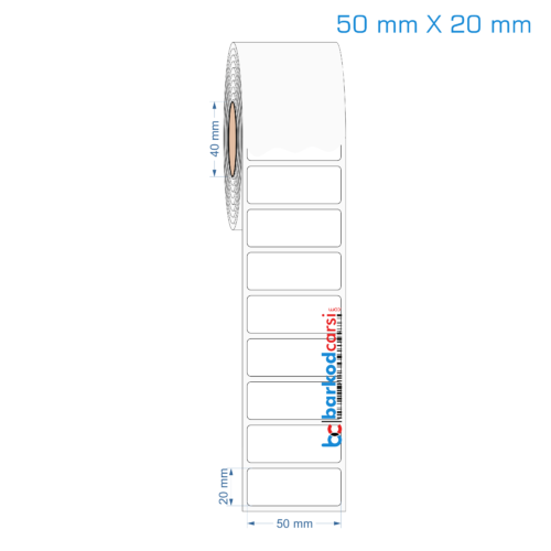 50x20 mm Opak / Mat PP, Fastyre Etiket (Fiyatları)