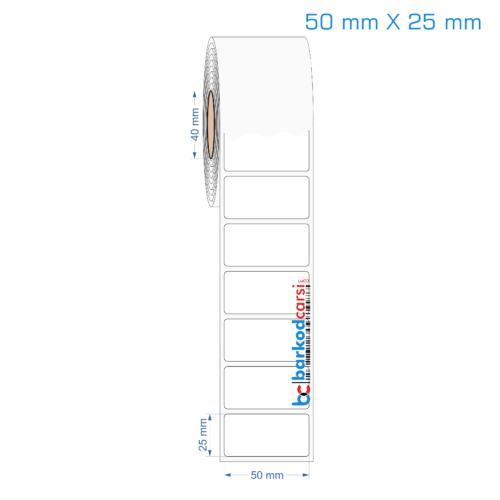 50x25 mm Opak / Mat PP, Fastyre Etiket (Fiyatları)