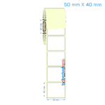 50x40 mm Etiket (Kuşe, Vellum, Eko / Lamine Termal) Fiyatları