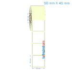 50x45 mm Etiket (Kuşe, Vellum, Eko / Lamine Termal) Fiyatları