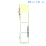 50x60 mm Etiket (Kuşe, Vellum, Eko / Lamine Termal) Fiyatları