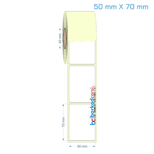50x70 mm Etiket (Kuşe, Vellum, Eko / Lamine Termal) Fiyatları