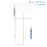 50x75 mm 2 'li Bitişik Opak / Mat PP, Fastyre Etiket (Fiyatları)