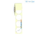 50 mm Çap Etiket (Kuşe, Vellum, Eko / Lamine Termal) Fiyatları