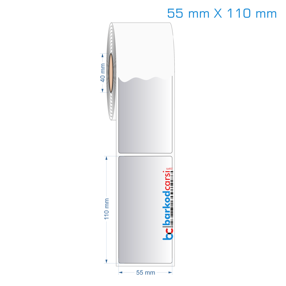 55X110 Mm Hazır Rulo Gri Alüminyum Renkli Silvermat Etiket 55X110 Mm Silvermat Etiket (Fiyatı)