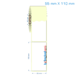 55x110 mm Etiket (Kuşe, Vellum, Eko / Lamine Termal) Fiyatları
