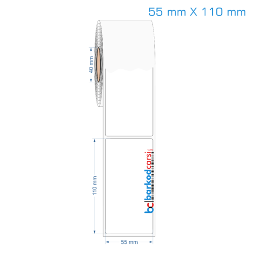 55x110 mm Opak / Mat PP, Fastyre Etiket (Fiyatları)