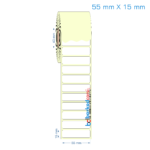 55x15 mm Etiket (Kuşe, Vellum, Eko / Lamine Termal) Fiyatları