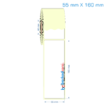 55x160 mm Etiket (Kuşe, Vellum, Eko / Lamine Termal) Fiyatları