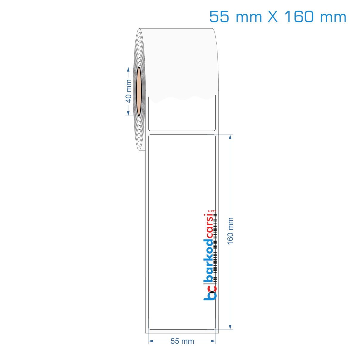 55X160 Mm Hazır Rulo Pp Opak, Mat, Fastyre Etiketler 55X160 Mm Opak / Mat Pp, Fastyre Etiket (Fiyatları)