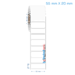 55x20 mm Opak / Mat PP, Fastyre Etiket (Fiyatları)