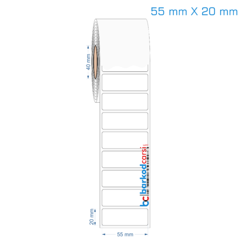 55x20 mm Opak / Mat PP, Fastyre Etiket (Fiyatları)