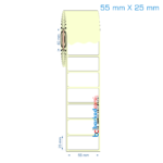55x25 mm Etiket (Kuşe, Vellum, Eko / Lamine Termal) Fiyatları