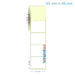 55x45 mm Etiket (Kuşe, Vellum, Eko / Lamine Termal) Fiyatları