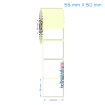 55x50 mm Etiket (Kuşe, Vellum, Eko / Lamine Termal) Fiyatları