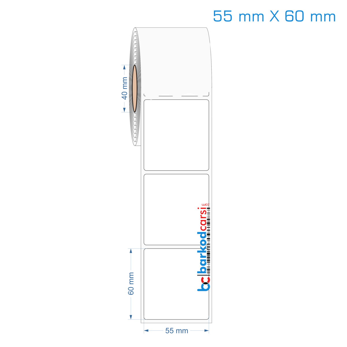 55X60 Mm Hazır Rulo Pp Opak, Mat, Fastyre Etiketler 55X60 Mm Opak / Mat Pp, Fastyre Etiket (Fiyatları)
