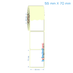 55x70 mm Etiket (Kuşe, Vellum, Eko / Lamine Termal) Fiyatları
