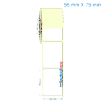 55x75 mm Etiket (Kuşe, Vellum, Eko / Lamine Termal) Fiyatları