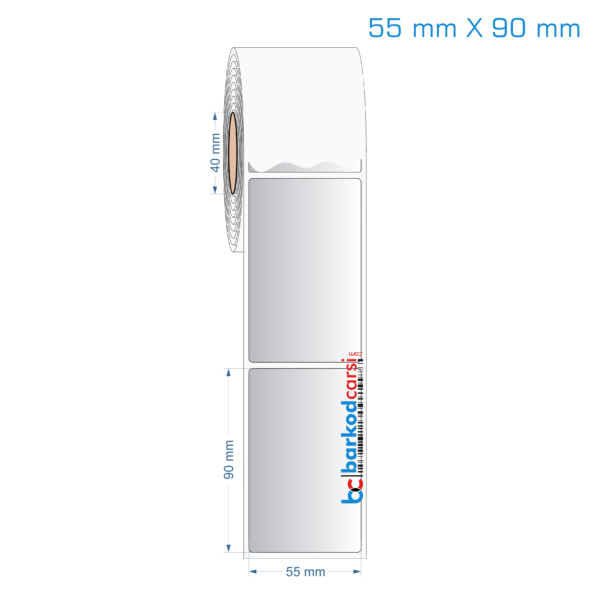 55x90 mm Silvermat Etiket (Fiyatı)