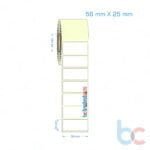 56x25 mm Etiket (Kuşe, Vellum, Eko / Lamine Termal) Fiyatları