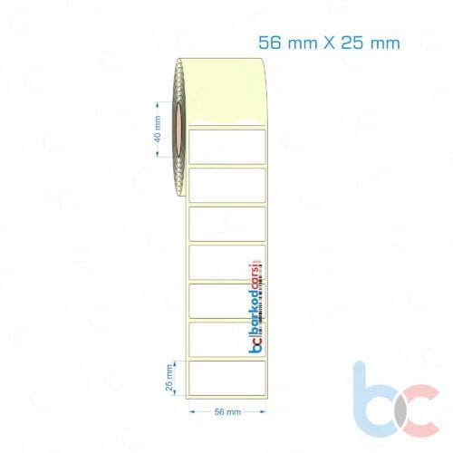 56x25 mm Etiket (Kuşe, Vellum, Eko / Lamine Termal) Fiyatları
