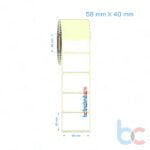 58x40 mm Etiket (Kuşe, Vellum, Eko / Lamine Termal) Fiyatları