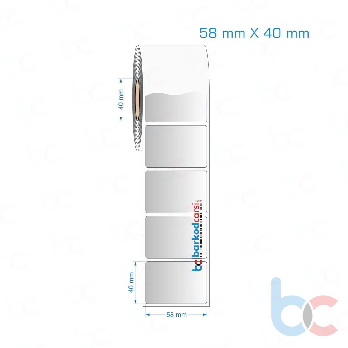 58X40 Mm Hazır Rulo Gri Alüminyum Renkli Silvermat Etiket 58X40 Mm Silvermat Etiket (Fiyatı)