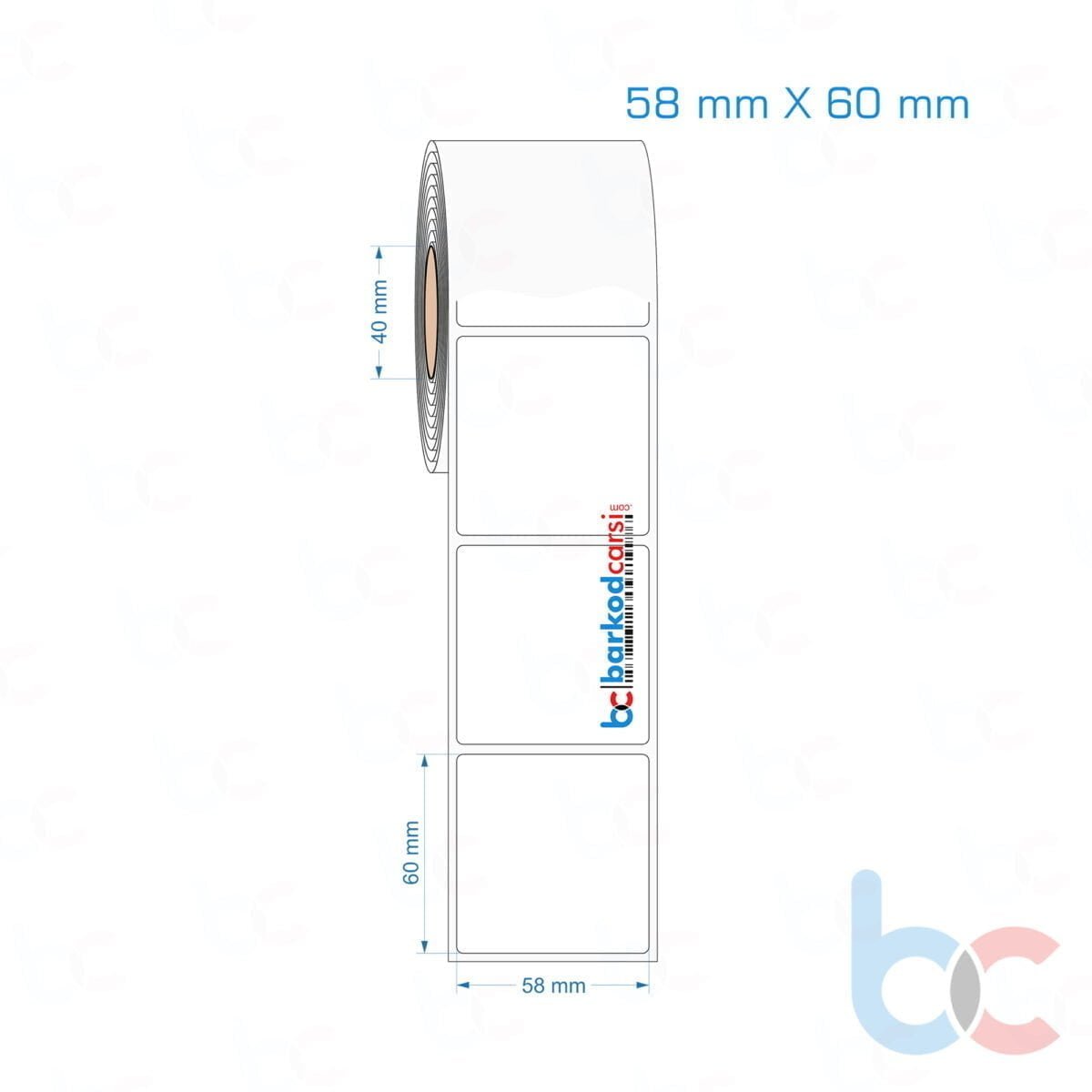 58X60 Mm Hazır Rulo Pp Opak, Mat, Fastyre Etiketler 58X60 Mm Opak / Mat Pp, Fastyre Etiket (Fiyatları)