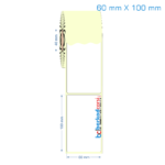 60x100 mm Etiket (Kuşe, Vellum, Eko / Lamine Termal) Fiyatları