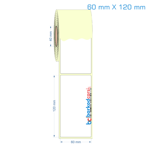 60x120 mm Etiket (Kuşe, Vellum, Eko / Lamine Termal) Fiyatları