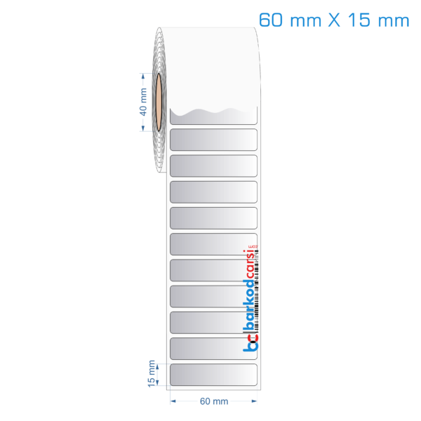 60x15 mm Silvermat Etiket (Fiyatı)