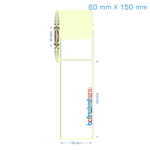 60x150 mm Etiket (Kuşe, Vellum, Eko / Lamine Termal) Fiyatları