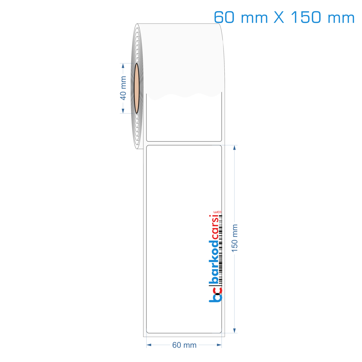 60X150 Mm Hazır Rulo Pp Opak, Mat, Fastyre Etiketler 60X150 Mm Opak / Mat Pp, Fastyre Etiket (Fiyatları)