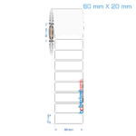 60x20 mm Opak / Mat PP, Fastyre Etiket (Fiyatları)